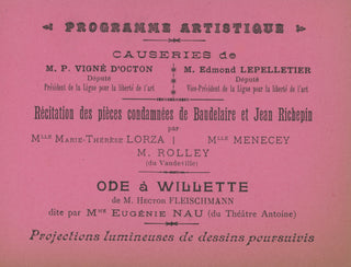 [French Art] [Curnonsky. (1872–1956)] [Toulouse-Lautrec, Henri de. (1864–1901)] [Monet, Claude. (1840–1926)] [Willette, Adolphe. (1857–1926)] [Faure, Jean-Baptiste. (1830–1914)] Bofa, Gus. (1883–1968) & Bonnat, Léon. (1833–1922) & Weiluc, Lucien-Henri. (1