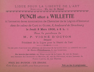 [French Art] [Curnonsky. (1872–1956)] [Toulouse-Lautrec, Henri de. (1864–1901)] [Monet, Claude. (1840–1926)] [Willette, Adolphe. (1857–1926)] [Faure, Jean-Baptiste. (1830–1914)] Bofa, Gus. (1883–1968) & Bonnat, Léon. (1833–1922) & Weiluc, Lucien-Henri. (1