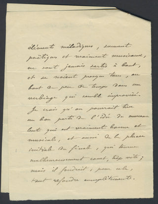 d'Indy, Vincent. (1851–1931) [Rogister, Jean. (1879–1964)] Three Autograph Letters