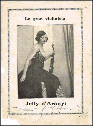 [Violinist] D’Aranyi, Jelly. (1893-1966) Signed Photograph