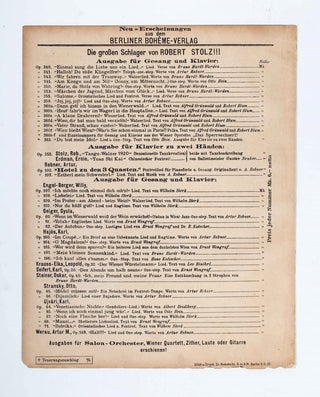 [Dada] Löhner-Beda, Fritz. (1883-1942) & Hajós, Karl. (1889-1950) & Ortmann, Wolfgang. (1885-1967) "Dadaistische Fox-Trot" - Original Sheet Music