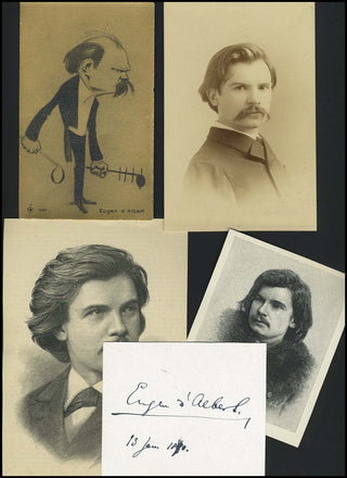 D'Albert, Eugen. (1862 - 1932) Four portraits and an Autograph Signature