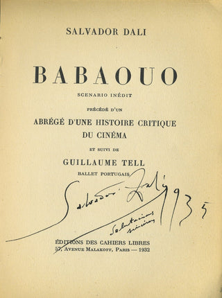 Dalí, Salvador. (1904–1989) "Babaouo" - SIGNED