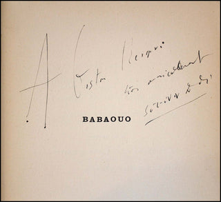 [Visual Arts] Dalí, Salvador. (1904–1989) "Babaouo" - Signed and Inscribed to Gaston Bergeri