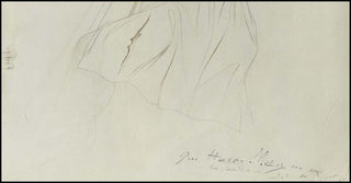 Dalí, Salvador. (1904–1989) [Marx, Harpo. (1888–1964)]  Portrait Print inscribed to Harpo Marx from Dali