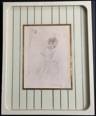 Dalí, Salvador. (1904–1989) [Marx, Harpo. (1888–1964)]  Portrait Print inscribed to Harpo Marx from Dali