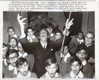 [Dalí, Salvador. (1904–1989)] Original Press Photograph with Los Niños Cantores