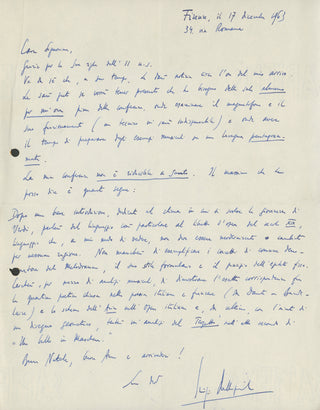 Dallapiccola, Luigi. (1904–1975) Collection of Correspondence Related to a Lecture on Language and Music in Italian Melodrama