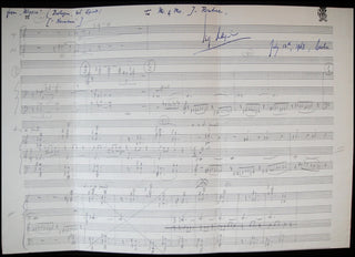 Dallapiccola, Luigi. (1904–1975) Important Autograph Manuscript, "Ulysses."