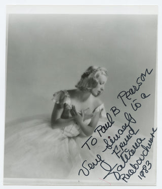 [Dance] de Mille, Agnes. (1905–1993) & Soto, Jack. (b. 1965) & Riabouchinskaya, Tania. (1917–2000) Collection of Signed Photographs