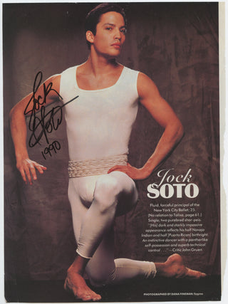 [Dance] de Mille, Agnes. (1905–1993) & Soto, Jack. (b. 1965) & Riabouchinskaya, Tania. (1917–2000) Collection of Signed Photographs