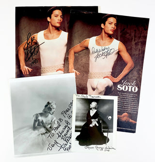 [Dance] de Mille, Agnes. (1905–1993) & Soto, Jack. (b. 1965) & Riabouchinskaya, Tania. (1917–2000) Collection of Signed Photographs