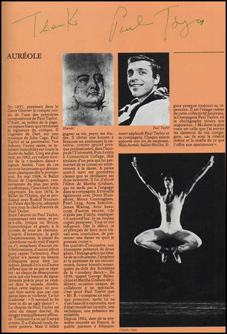 [Dance] Balanchine, George. (1904–1983) & Nureyev, Rudolf. (1938–1993) & Taylor, Paul. (1930–2018) Signed Program Photographs