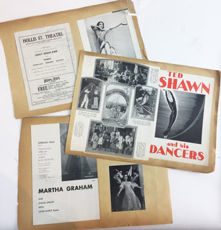 [Jacob's Pillow.] Shawn, Ted. (1891–1972) & Denis, Ruth St. (1879–1968) Collection of Signed Programs, Letters, and Ephemera