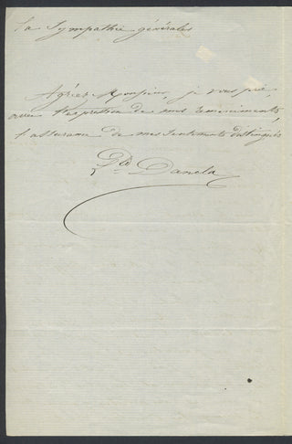 Dancla, Léopold. (1822–1895) Two Autograph Letters