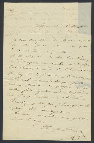 Dancla, Léopold. (1822–1895) Two Autograph Letters