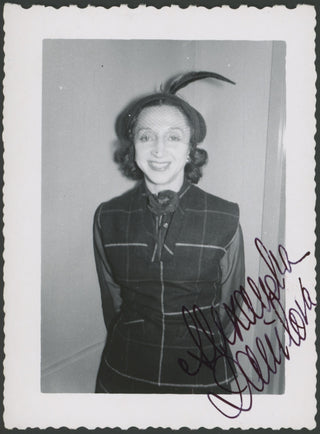 Danilova, Alexandra. (1903–1997) Signed Candid Photograph