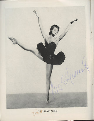 [Dance] Danilova, Alexandra. (1903–1997)  & Franklin, Frederic. (1914–2013) & Orloff, Nicolas. (1892–1964) & Slavenska, Mia. (1916–2002) Mia Slavenska's Ballet Variante – Signed Program