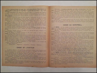 [Futurism] [Dance] Marinetti, Filippo Tommaso. (1876 - 1944) La DANSE FUTURISTE. Danse de l&apos;aviateur - Danse du Shrapnell - Danse de la mitrailleuse. Manifeste futuriste.