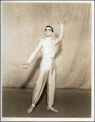 [Ballet Russe de Monte Carlo] Danilova, Alexandra. (1903–1997); Massine, Léonide. (1896–1979); Riabouchinska, Tatiana. (1917–2000) Three Original Photographs from "Le Beau Danube."