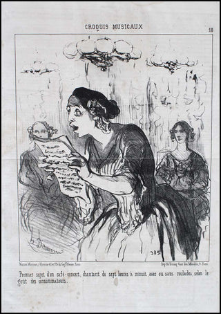 [Music Iconography] Daumier, Honoré. (1808–1879) Le Café-Concert