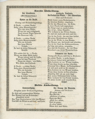 [David, Félicien. (1810-1876)] Original 1845 Program