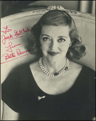 [Film & Theatre] Davis, Bette. (1908–1989) Signed Photograph to Jack Gottlieb