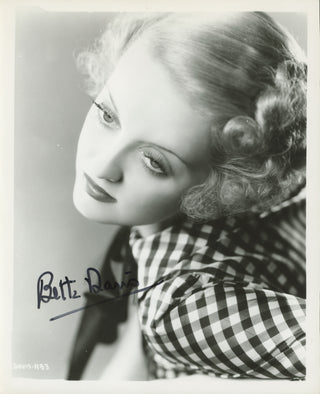 Davis, Bette. (1908–1989) Signed Photograph