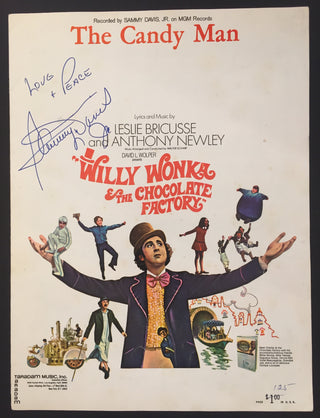 Davis Jr., Sammy. (1925–1990) "The Candy Man" - Signed "Willy Wonka" Sheet Music