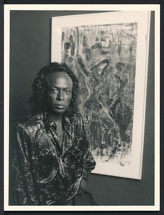 Davis, Miles. (1926–1991) Original Photograph with a Painting