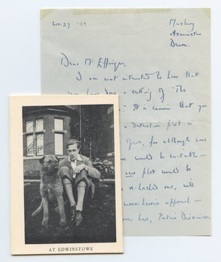 Day-Lewis, Cecil. (1904–1972) [Effinger, Cecil. (1914–1990)] Autograph Letter Signed - From the Collection of David Diamond