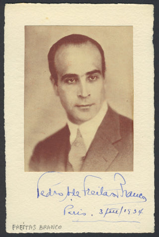 De Freitas Branco, Pedro. (1896–1963) Signed Photograph