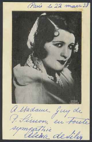 De Silva, Alina. (1898–1972) Signed Photograph