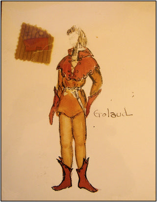 [Debussy, Claude. (1862-1918)] Armistead, Horace. (1898-1980) Original Costume Sketch from Metropolitan Opera "Pelleas et Melisande."