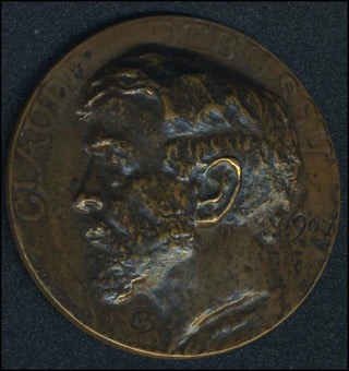 Debussy, Claude. (1862-1918) Rare Portrait Medal