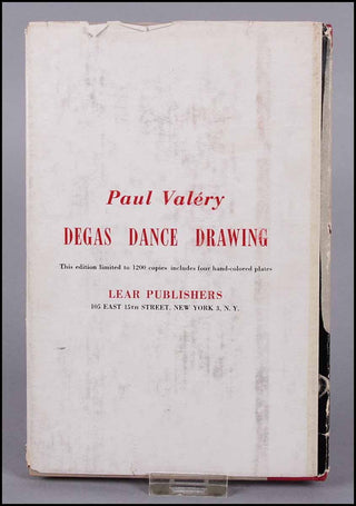 [Literature & Art] Degas, Edgar. (1834 - 1917) [Paul Valéry. (1871 - 1945)] Degas Dance Drawing