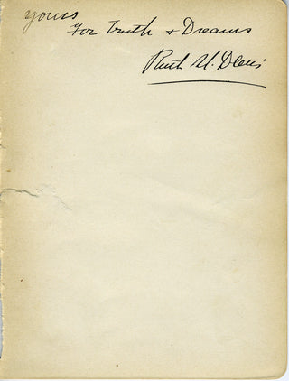 [Dance] Denis, Ruth St. (1879–1968) Autograph Signature "For Truth + Dreams"