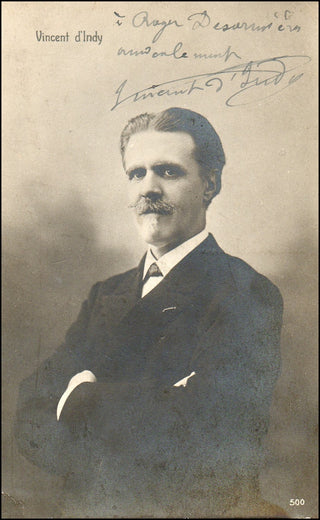 d'Indy, Vincent. (1851–1931) Signed Photograph to Roger Désormière