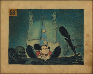 [Disney, Walt. (1901-1966)] "Fantasia" - Original "The Sorcerer&apos;s Apprentice" Storyboard Drawing