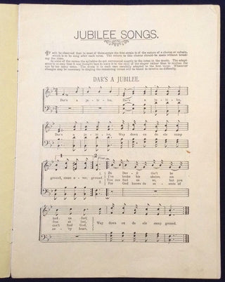 [Dixie Jubilee Concert Company] Ferguson's Dixie Jubilee Concert Company, The Best Company of Colored Talent in the World - RARE SHEET MUSIC & POSTER