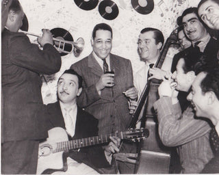 Reinhardt, Django. (1910-1953) & Ellington, Duke. (1899-1974) Original Jam Session Photograph