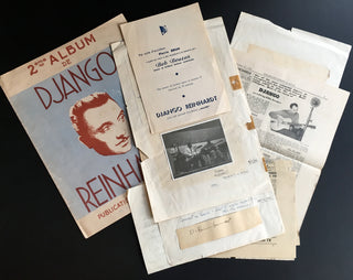 [Jazz & Song] Reinhardt, Django. (1910 - 1953)  Autograph Signature, Photograph, Sheet Music and Ephemera