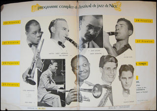 Reinhardt, Django. (1910 - 1953) [Armstrong, Grapelli, Hines, Teagarden, Mezzrow, Shaw, Panazzie etc.] Signed "Festival  International du Jazz" Program