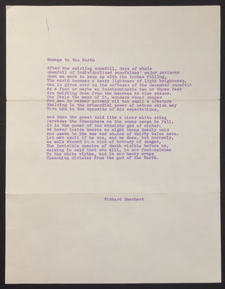 [Cello] Döblin, Alfred. (1878–1957) & Sachs, Curt. (1881-1959) & Eberhart, Richard. (1904-2005) & Steinberg, William. (1899-1978) Group of Letters to Helga and Rudolf Döblin