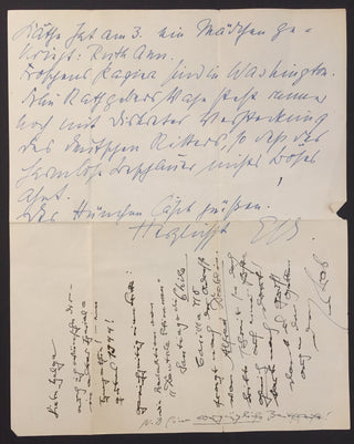 [Cello] Döblin, Alfred. (1878–1957) & Sachs, Curt. (1881-1959) & Eberhart, Richard. (1904-2005) & Steinberg, William. (1899-1978) Group of Letters to Helga and Rudolf Döblin