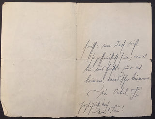 [Cello] Döblin, Alfred. (1878–1957) & Sachs, Curt. (1881-1959) & Eberhart, Richard. (1904-2005) & Steinberg, William. (1899-1978) Group of Letters to Helga and Rudolf Döblin