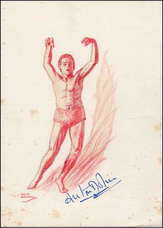 [Ballets Russes] Dolin, Anton. (1904-1983) Original Color Drawing, SIGNED