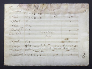 [Donizetti, Gaetano. (1797–1848)] Donzelli, Domenico. (1790–1873) Two Arias for "Fausta" - Autograph Musical Manuscripts