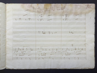 [Donizetti, Gaetano. (1797–1848)] Donzelli, Domenico. (1790–1873) Two Arias for "Fausta" - Autograph Musical Manuscripts