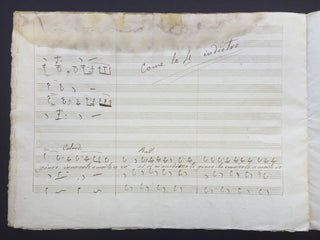 [Donizetti, Gaetano. (1797–1848)] Donzelli, Domenico. (1790–1873) Two Arias for "Fausta" - Autograph Musical Manuscripts